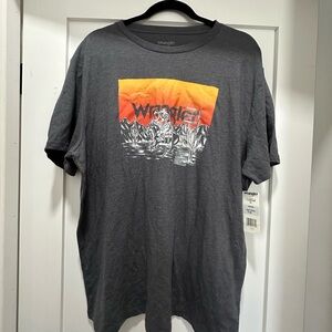 Wrangler Gray Short Sleeve Cowboy Sunset Graphic Tee NWT XL